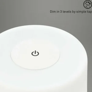 Briloner Lampe de table LED Halo, rechargeable, blanc^ Lampes Décoratives