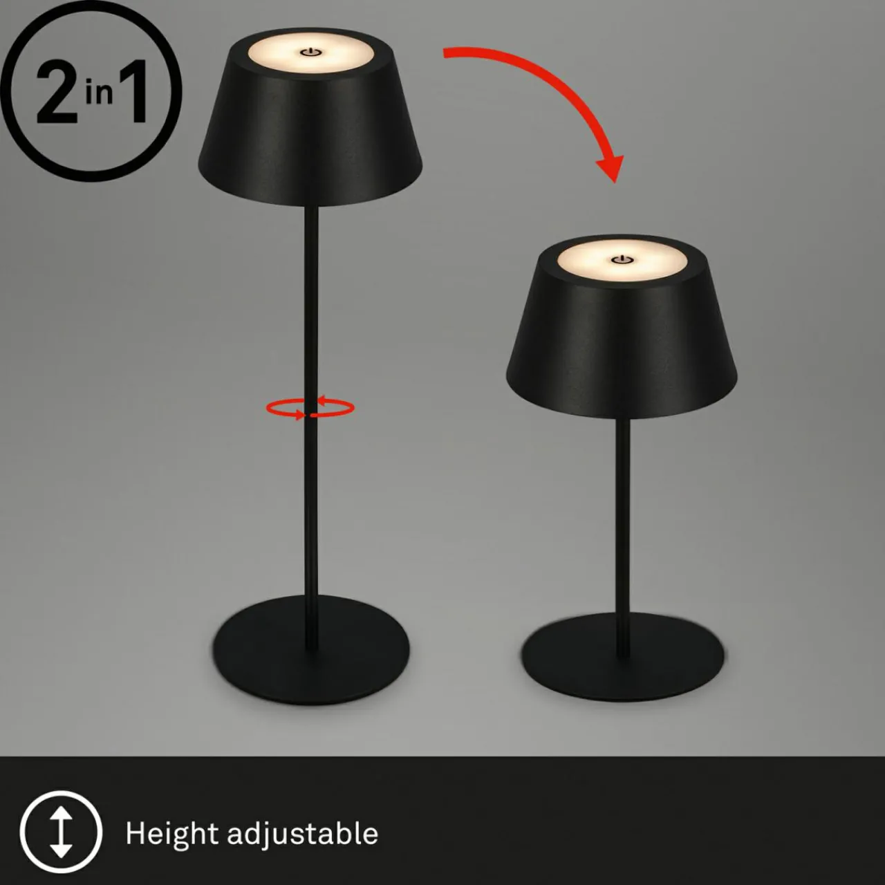 lampe_de_table_led_kiki_avec_lampe__poser_rechargeable_rgbw_noir_4.webp Briloner Lampe de table LED Kiki avec lampe à poser rechargeable RGBW, noir^ Lampes Décoratives
