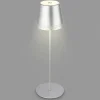 Briloner Lampe de table LED Kiki avec poser rechargeable 3.000K, chrome mat^ Lampes Décoratives