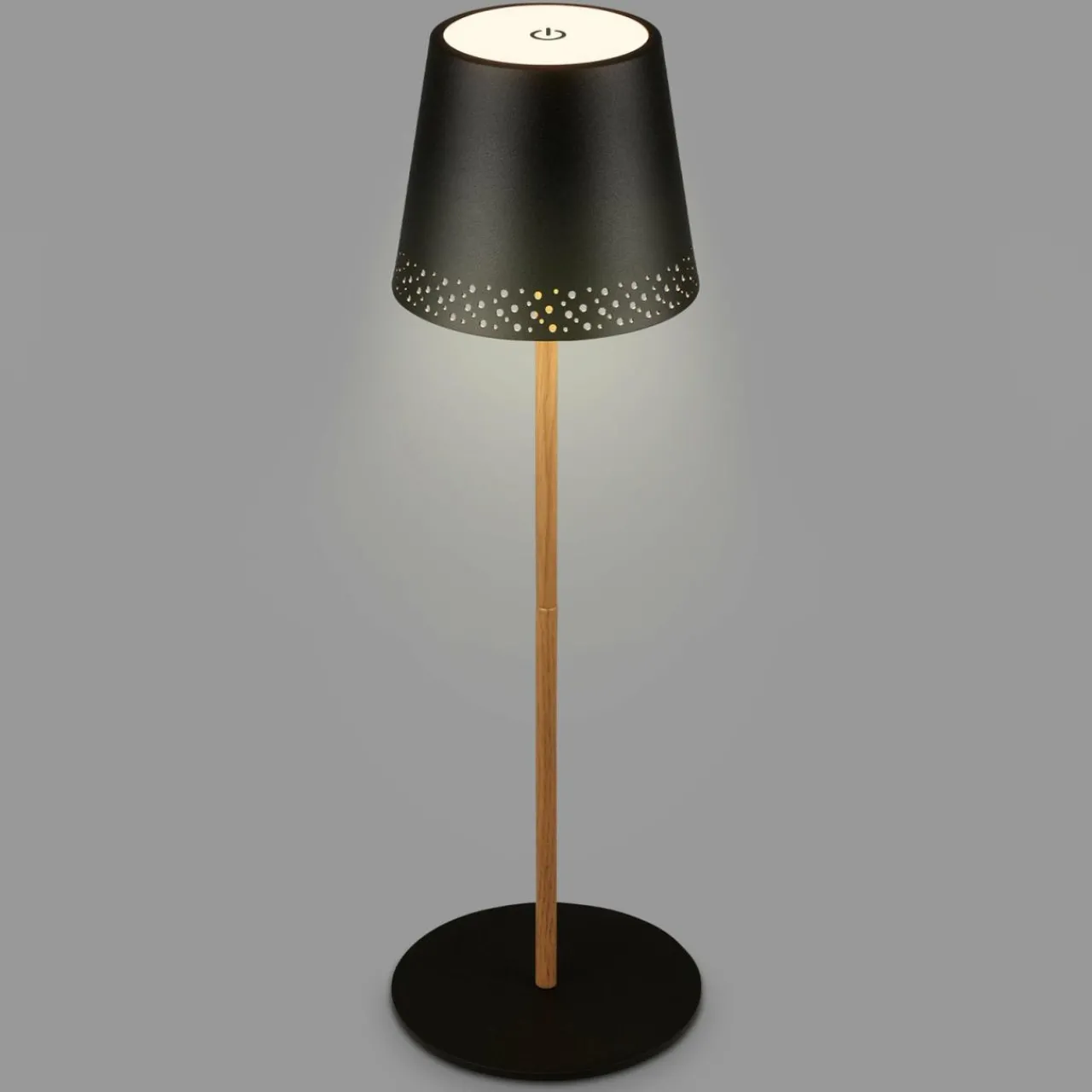 Briloner Lampe de table LED Kiki avec poser rechargeable 3.000K noir/or^ Lampes Décoratives
