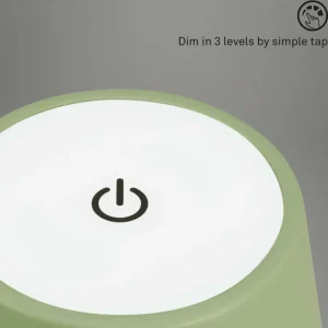 Briloner Lampe de table LED Kiki avec poser rechargeable 3.000K, vert lime^ Lampes Décoratives