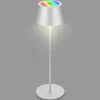 Briloner Lampe de table LED Kiki avec poser rechargeable RGBW, chrome mat^ Lampes Décoratives