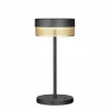 HELL Lampe de table LED Mesh rechargeable, hauteur 30cm noir/or^ Lampes Décoratives
