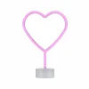 JUST LIGHT. Lampe de table LED Neon Cœur, batterie^ Lampes Décoratives