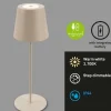 Briloner Lampe de table LED rechargeable 7508011, beige, 2.700 K IP44 Touchdimmer^ Lampes Décoratives