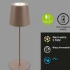 Briloner Lampe de table LED rechargeable 7508012, brun, 2.700 K IP44 Touchdimmer^ Lampes Décoratives