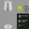 Briloner Lampe de table LED rechargeable 7507015 chrome mat RGBW IP44 Touchdimmer^ Lampes Décoratives