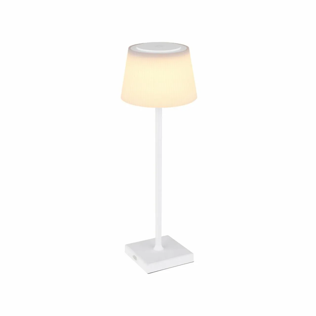 Globo Lampe de table LED rechargeable Grégoire, blanc mat, hauteur 38 cm, CCT^ Lampes Décoratives