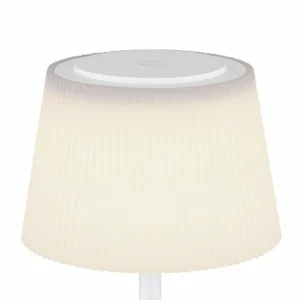 Globo Lampe de table LED rechargeable Grégoire, blanc mat, hauteur 38 cm, CCT^ Lampes Décoratives