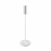 Sigor Lampe de table LED rechargeable Nucandle, blanc/argent, IP54, intensité variable^ Lampes Décoratives