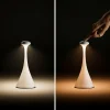 Sigor Lampe de table LED rechargeable Nudrop mini, gris graphite, IP54, intensité^ Lampes Décoratives