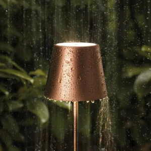 Sigor Lampe de table LED rechargeable Nuindie, bronze, Easy Connect, IP54^ Lampes Décoratives