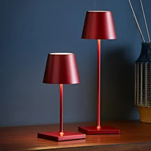 Sigor Lampe de table LED rechargeable Nuindie mini, Easy Connect, rouge,^ Lampes Décoratives