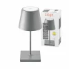 Sigor Lampe de table LED rechargeable Nuindie mini, USB, graphite, IP54, intensité^ Lampes Décoratives