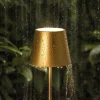 Sigor Lampe de table LED rechargeable Nuindie mini, USB-C, or, IP54, intensité^ Lampes Décoratives