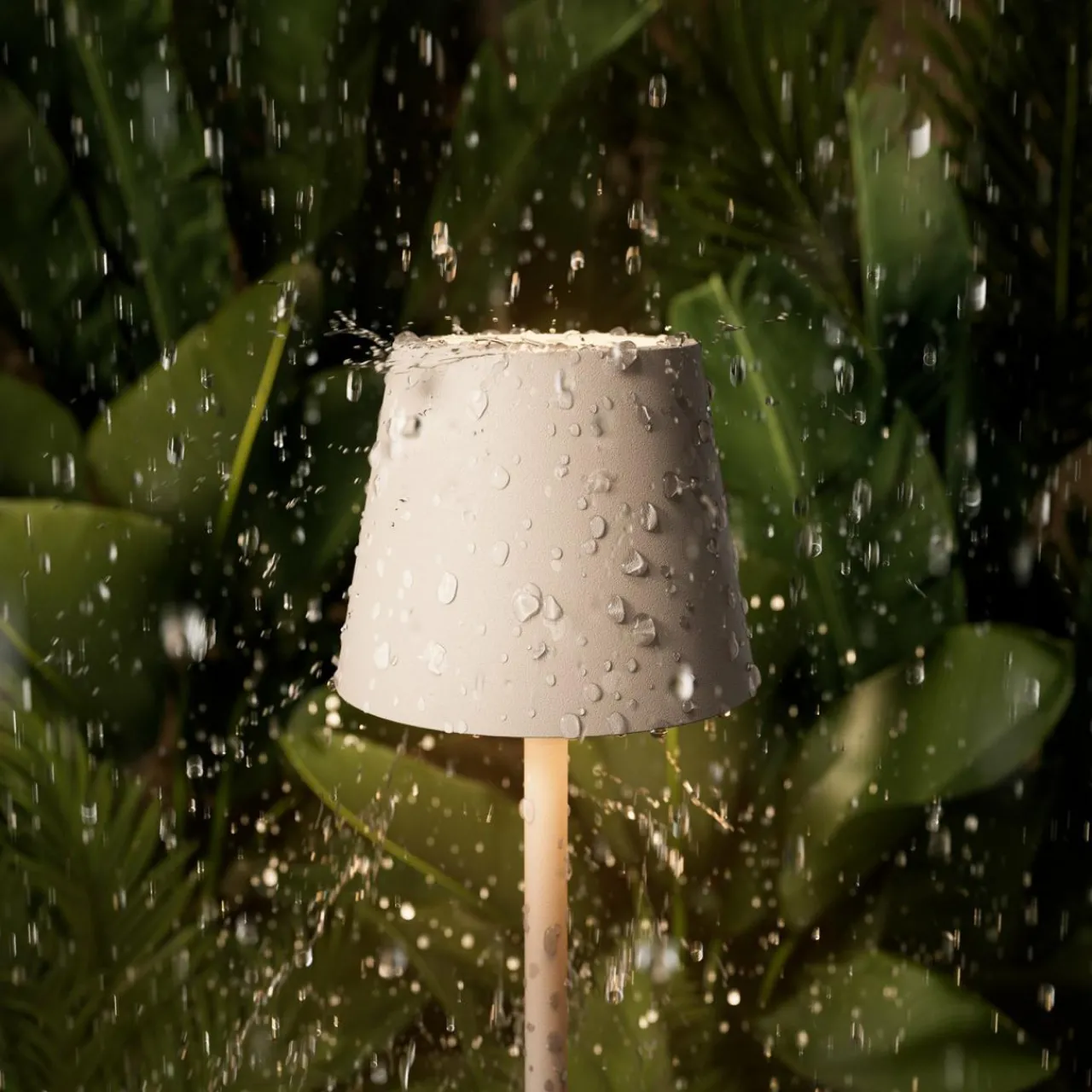 Sigor Lampe de table LED rechargeable Nuindie pocket, beige, IP54, intensité variable^ Lampes Décoratives