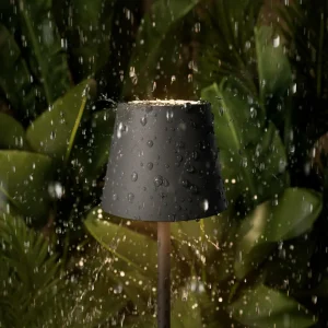 Sigor Lampe de table LED rechargeable Nuindie pocket, graphite, IP54, intensité^ Lampes Décoratives