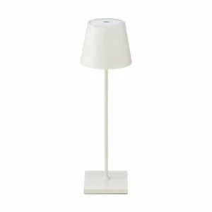 Sigor Lampe de table LED rechargeable Nuindie, USB-C, blanc, IP54, intensité^ Lampes Décoratives