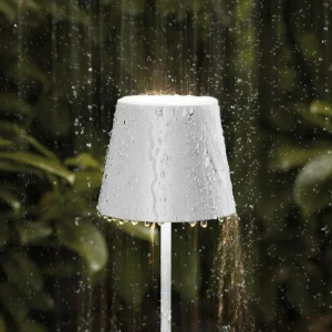 Sigor Lampe de table LED rechargeable Nuindie, USB-C, blanc, IP54, intensité^ Lampes Décoratives