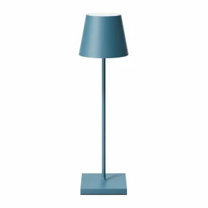Sigor Lampe de table LED rechargeable Nuindie, USB-C, bleu, IP54, intensité variable^ Lampes Décoratives