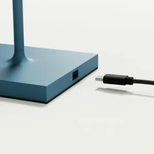 Sigor Lampe de table LED rechargeable Nuindie, USB-C, bleu, IP54, intensité variable^ Lampes Décoratives