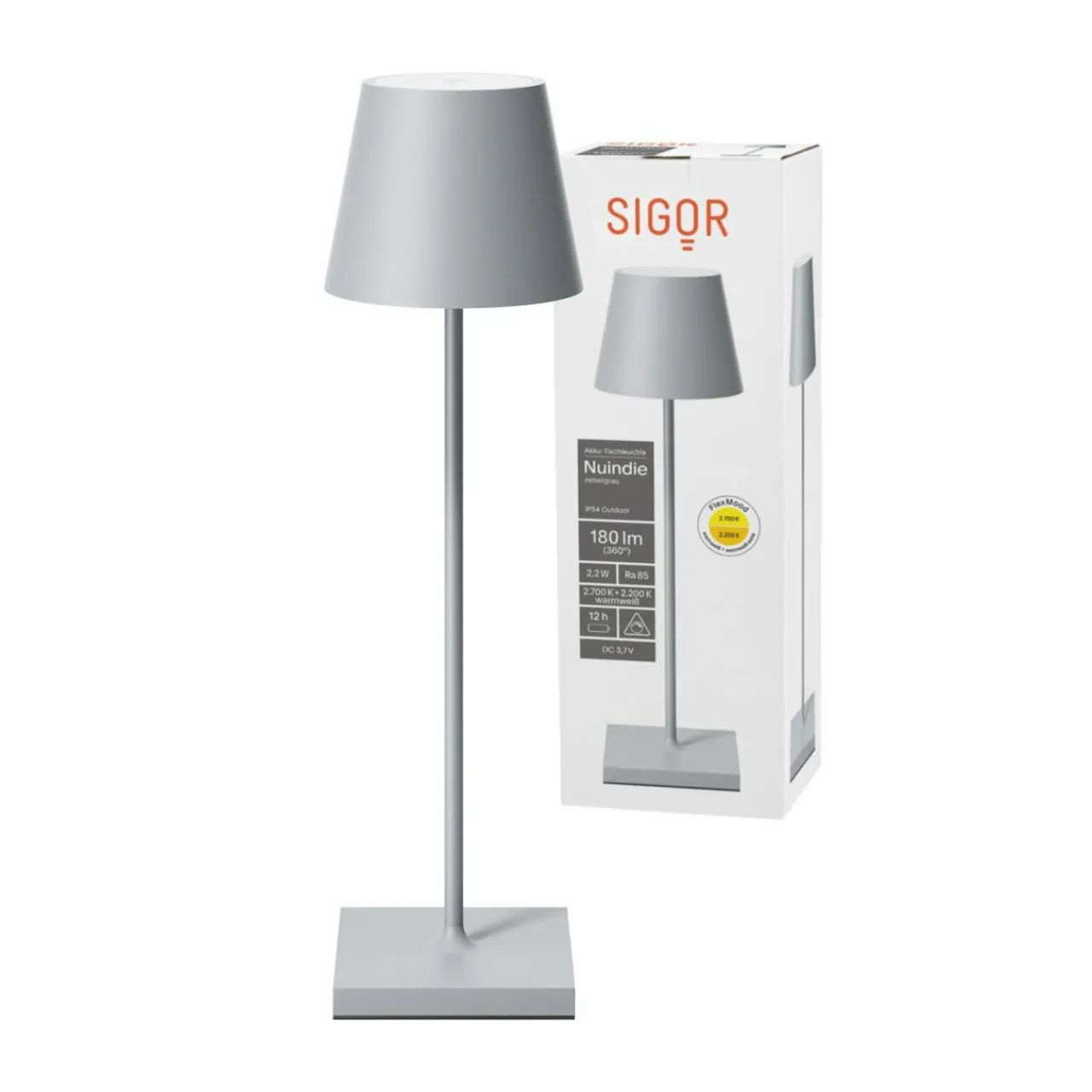 lampe_de_table_led_rechargeable_nuindie_usbc_gris_ip_intensit_variable_2.webp Sigor Lampe de table LED rechargeable Nuindie, USB-C, gris, IP54, intensité variable^ Lampes Décoratives