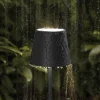 Sigor Lampe de table LED rechargeable Nuindie, USB-C, noir, IP54, intensité^ Lampes Décoratives