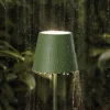 Sigor Lampe de table LED rechargeable Nuindie, USB-C, vert sapin, IP54,^ Lampes Décoratives