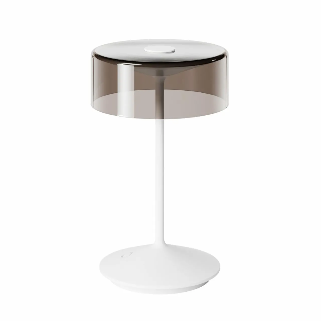 Sigor Lampe de table LED rechargeable Numotion, blanc, verre, IP54, intensité variable^ Lampes Décoratives