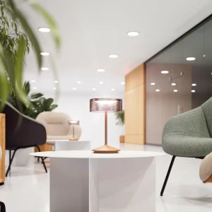 Sigor Lampe de table LED rechargeable Numotion, bronze, verre, IP54, intensité^ Lampes Décoratives