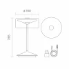 Sigor Lampe de table LED rechargeable Numotion, or rose, verre, IP54, intensité^ Lampes Décoratives