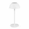 Reality Leuchten Lampe de table LED rechargeable Ricardo, blanc, hauteur 30 cm, plastique^ Lampes Décoratives
