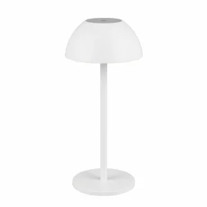 Reality Leuchten Lampe de table LED rechargeable Ricardo, blanc, hauteur 30 cm, plastique^ Lampes Décoratives