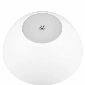 Reality Leuchten Lampe de table LED rechargeable Ricardo, blanc, hauteur 30 cm, plastique^ Lampes Décoratives