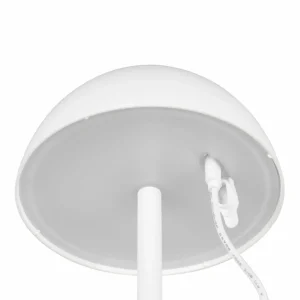 Reality Leuchten Lampe de table LED rechargeable Ricardo, blanc, hauteur 30 cm, plastique^ Lampes Décoratives