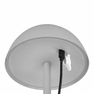 Reality Leuchten Lampe de table LED rechargeable Ricardo, gris, hauteur 30 cm, plastique^ Lampes Décoratives