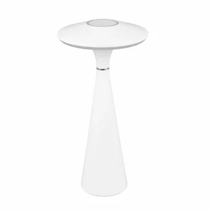 Reality Leuchten Lampe de table LED rechargeable Torrez, blanc, hauteur 28,5 cm, CCT^ Lampes Décoratives