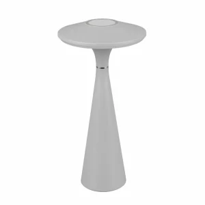 Reality Leuchten Lampe de table LED rechargeable Torrez, gris, hauteur 28,5 cm, CCT^ Lampes Décoratives