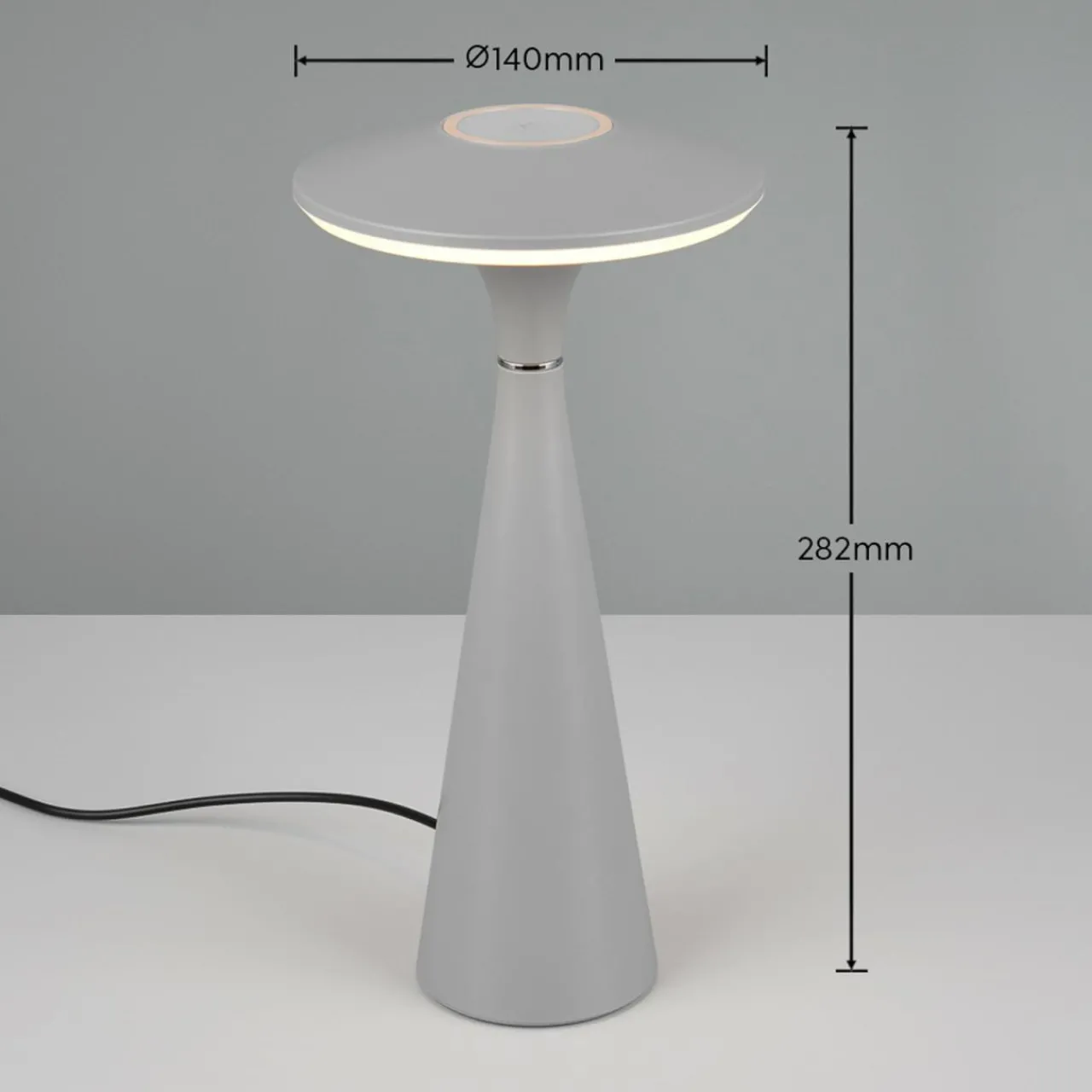 lampe_de_table_led_rechargeable_torrez_gris_hauteur__cm_cct_1.webp Reality Leuchten Lampe de table LED rechargeable Torrez, gris, hauteur 28,5 cm, CCT^ Lampes Décoratives