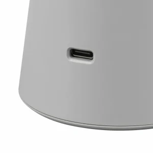 Reality Leuchten Lampe de table LED rechargeable Torrez, gris, hauteur 28,5 cm, CCT^ Lampes Décoratives