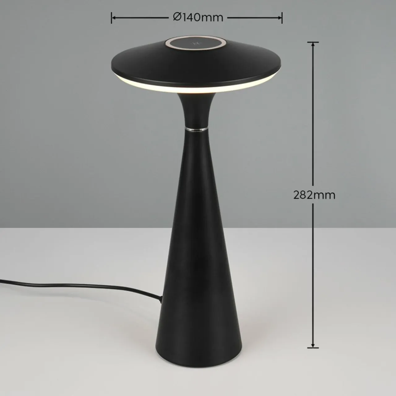 lampe_de_table_led_rechargeable_torrez_noir_hauteur__cm_cct_0.webp Reality Leuchten Lampe de table LED rechargeable Torrez, noir, hauteur 28,5 cm, CCT^ Lampes Décoratives