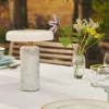 DESIGN BY US Lampe de table LED rechargeable Trip, blanc / blanc, marbre, verre, IP44^ Lampes Décoratives