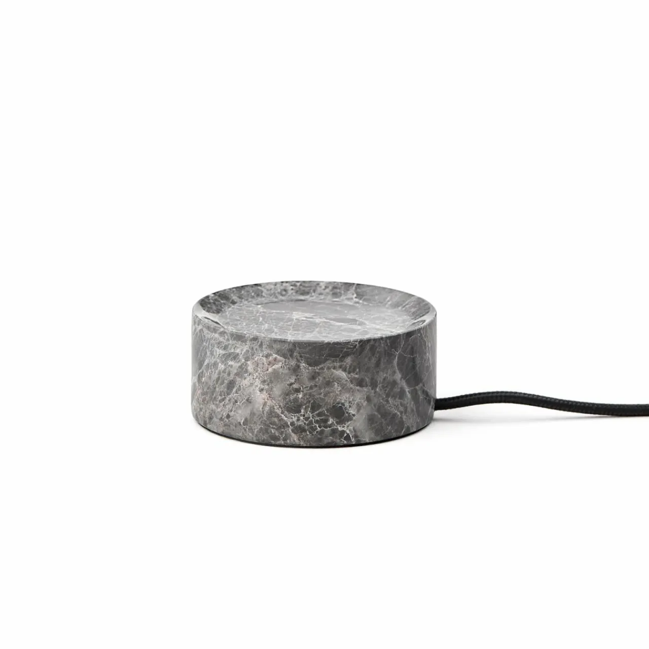 DESIGN BY US Lampe de table LED rechargeable Trip, gris / rose, marbre, verre, IP44^ Lampes Décoratives