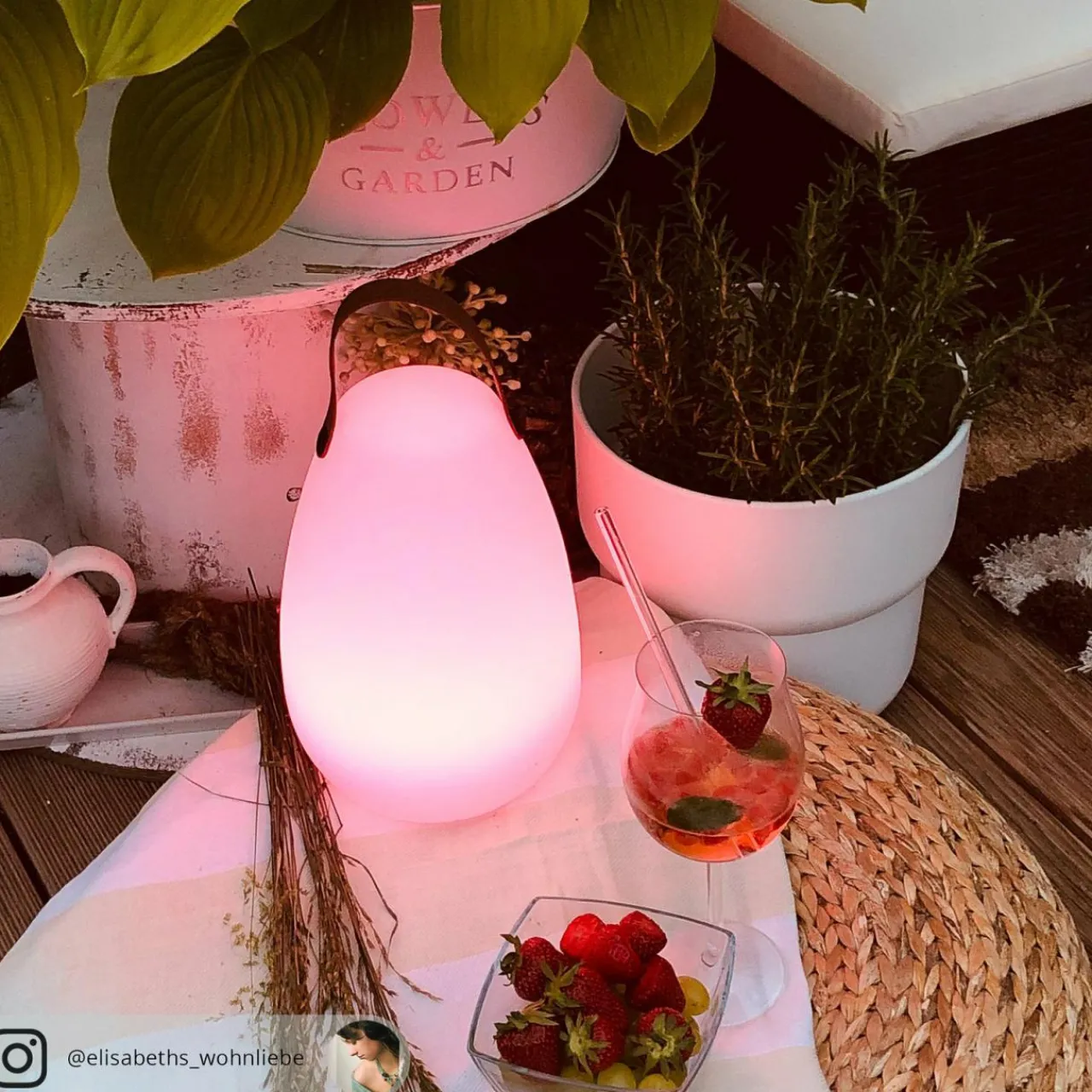 FH Lighting Lampe de table LED Ruby avec changement de couleur RVB, Ø 18 cm^ Lampes Décoratives
