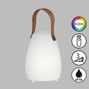 FH Lighting Lampe de table LED solaire rechargeable Ruby, hauteur 16 cm^ Lampes Décoratives