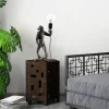 Opviq Lampe de table Singe, noir, polyester, hauteur 46 cm, figure de singe^ Lampes Décoratives