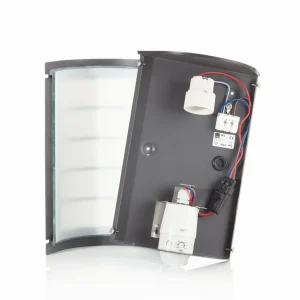CMD Lampe d'ext. capteur Aqua Marco grille, anthracite^ Appliques D'Extérieur Avec Détecteur