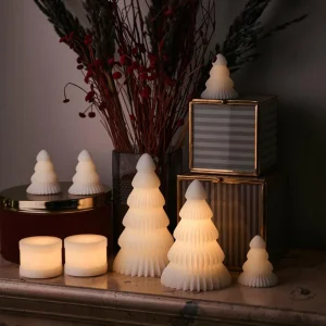 Sirius Lampe LED déco Claire, arbre de cire blanche 19cm^ Lumière De Noël