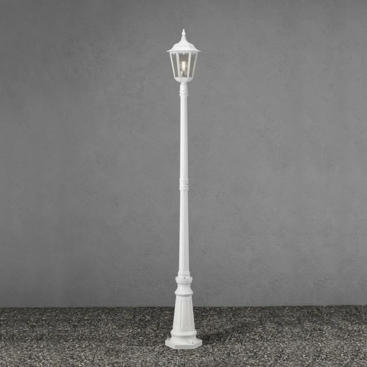 lampe_pour_mt_firenze___lampe_blanche_0.webp Konstsmide Lampe pour mât Firenze à 1 lampe, blanche^ Lampadaires D'Extérieur