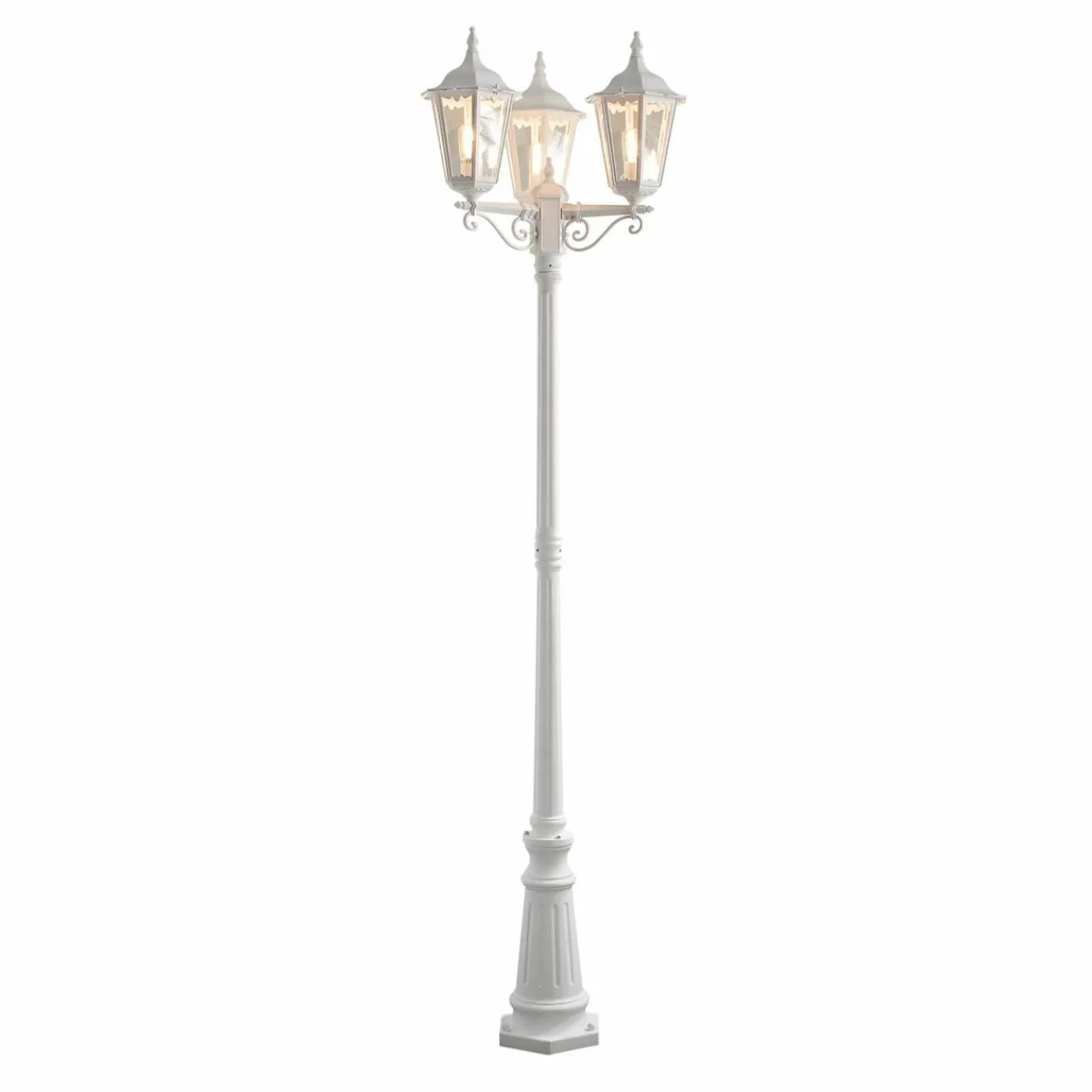 lampe_pour_mt_firenze___lampe_blanche_1-1.webp Konstsmide Lampe pour mât Firenze à 3 lampe, blanche^ Lampadaires D'Extérieur